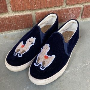 Soludos Llamas Velvet Slip Ons